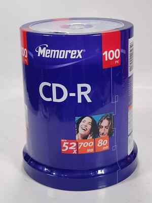 Memorex CD-R 52x 700MB 80-Minute 100 Pack - NEW/SEALED 