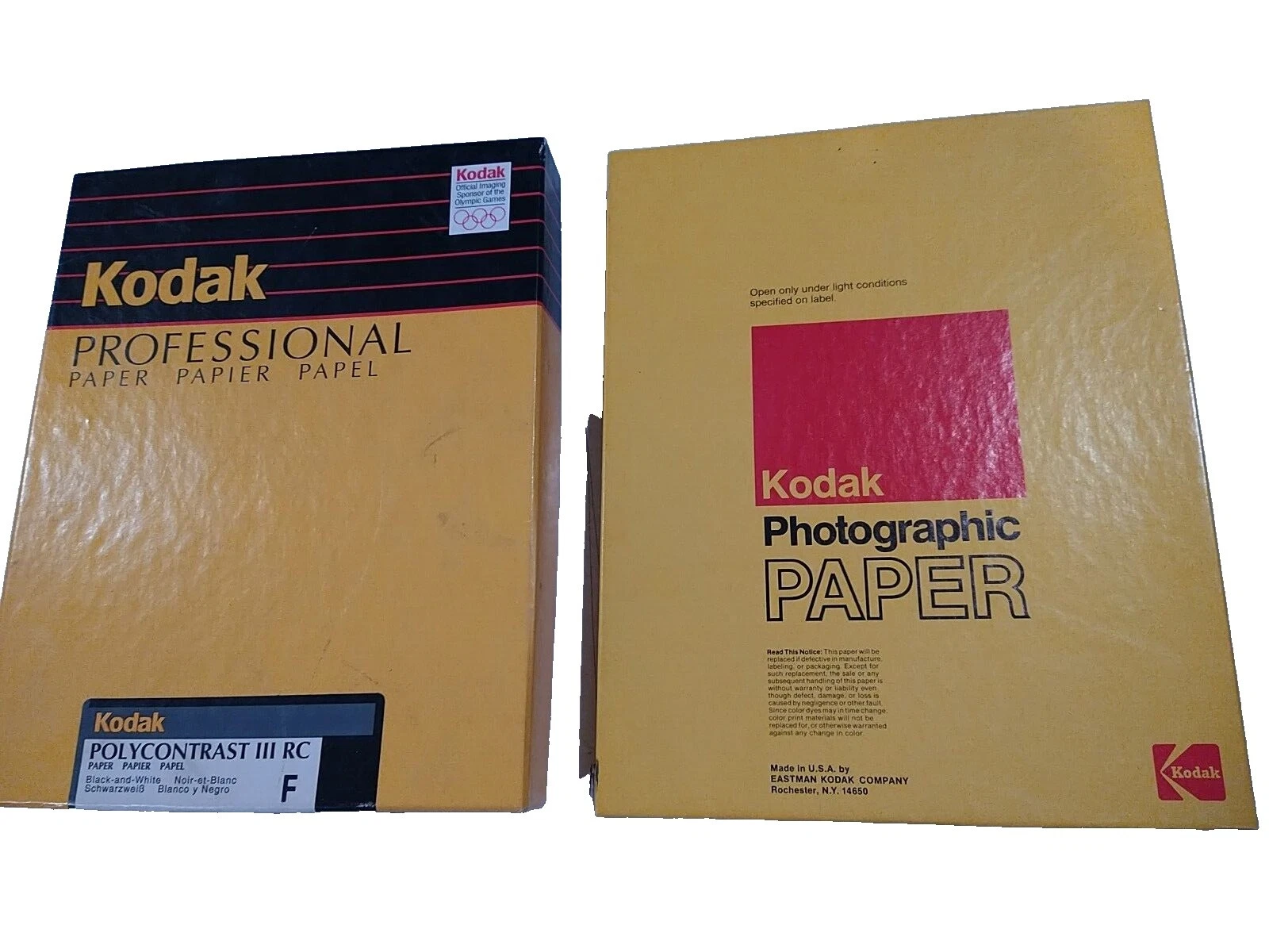 Kodak 8x10 en papel fotográfico de papel.