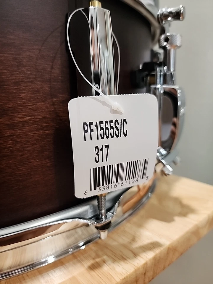 PEARL LIMITED EDITION POPLAR / FIBERGLASS SNARE 15" x 6.5" SATIN BROWN BURST NEW - Image 3 of 4