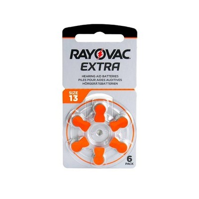 6 Rayovac Extra Advanced Size 13 Mf Pr48 Hearing Aid Batteries 1.45V Zinc Air