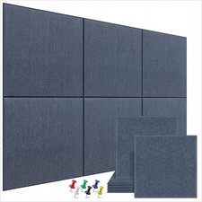 Large Cork Bulletin Board for Wall 36" x 24", 6 Pack Dark Grey Felt Pin Board