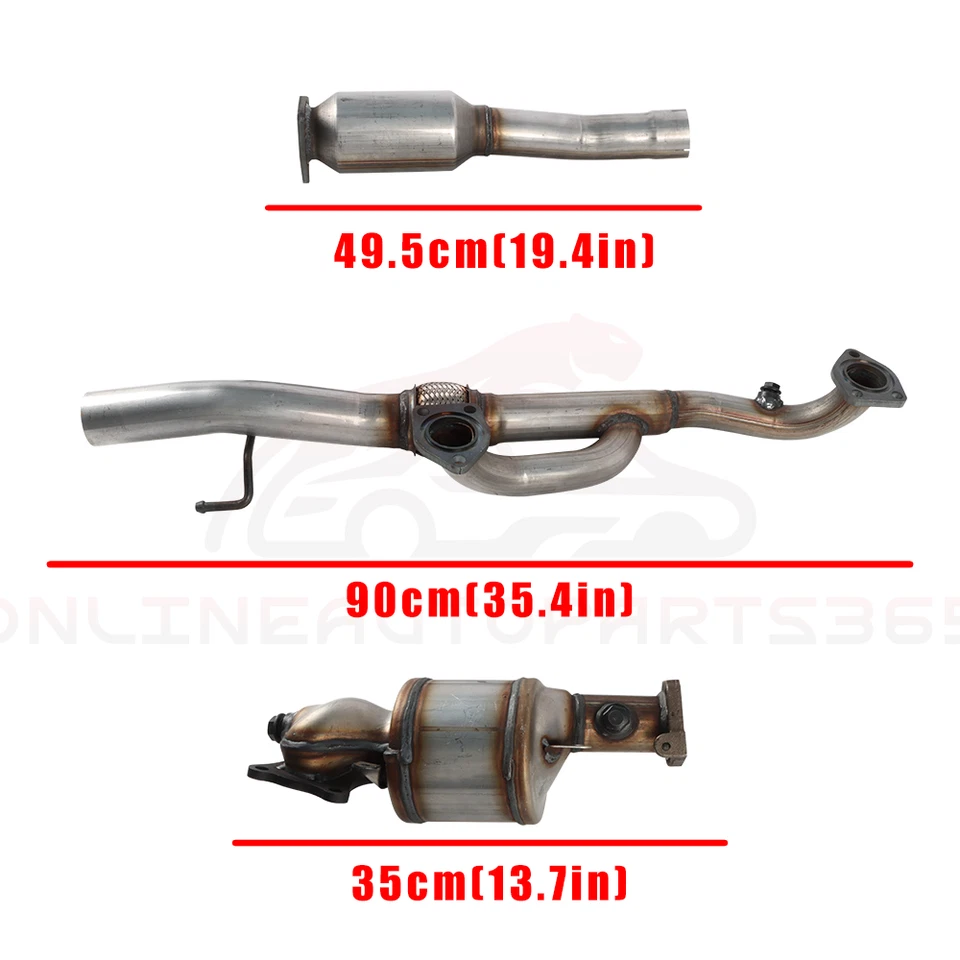 All 3 Catalytic Converters For 2016-2019 Honda Pilot 3.5L With Flex - Изображение 4 из 4