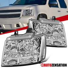 Fit 2007-2014 Chevy Avalanche Tahoe Suburban Headlights Lamps Left+Right 07-14