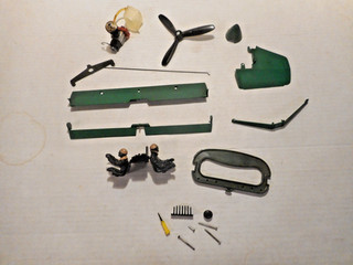 Vintage Cox German Stuka Gas Powered Airplane Parts Lot
