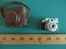 Miniature Film Camera in Leather Case Occupied Japan Mighty