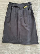 Margaret Howell pleated flare skirt knee length charcoal grey size 2