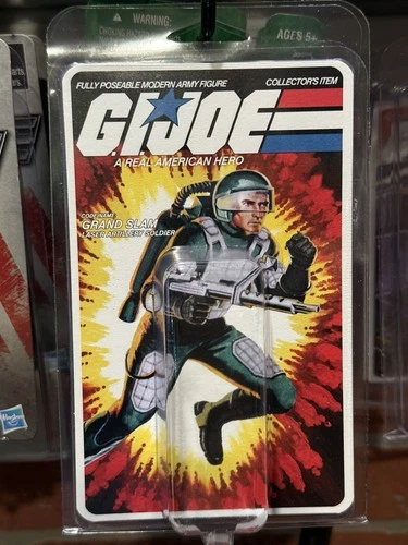 GiJoe Grand Slam Silver Pads 1982 1983 Clamshell Display Case With Insert Card