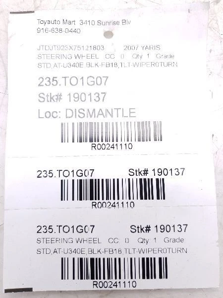 06 07 08 09 10 11 Volante Toyota Yaris Hatchback FB18 Foto 4 de 4