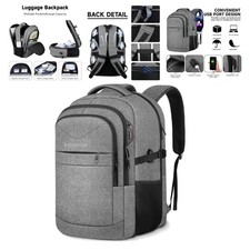 Elegant Anti-Theft Business Laptop Backpack - 15.6 Inch, Waterproof Grey