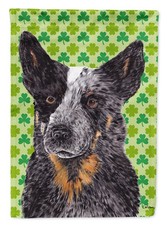 Caroline's Treasures Australian Cattle Dog St. Patrick's Day Shamrock House Flag