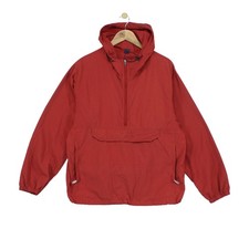 Vintage Montbell Smock Jacket Mens Size L Red 1/4 Zip Lightweight Anorak