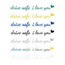 2pcs Decal For Rearview Mirror - Drive Safe I Love You Decal Sticker For Car