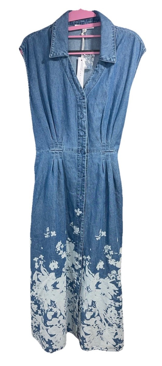 Jane and Delancey Denim Style Floral Print Sleeveless Dress Size M NWT | eBay Jane and Delancey Denim Style Floral Print Sleeveless Dress Size M NWT | eBay