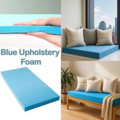 Blau Polster Schaumstoff Pad Schwamm hohe Dichte Kissen Ersatz für Sofa Stuhl