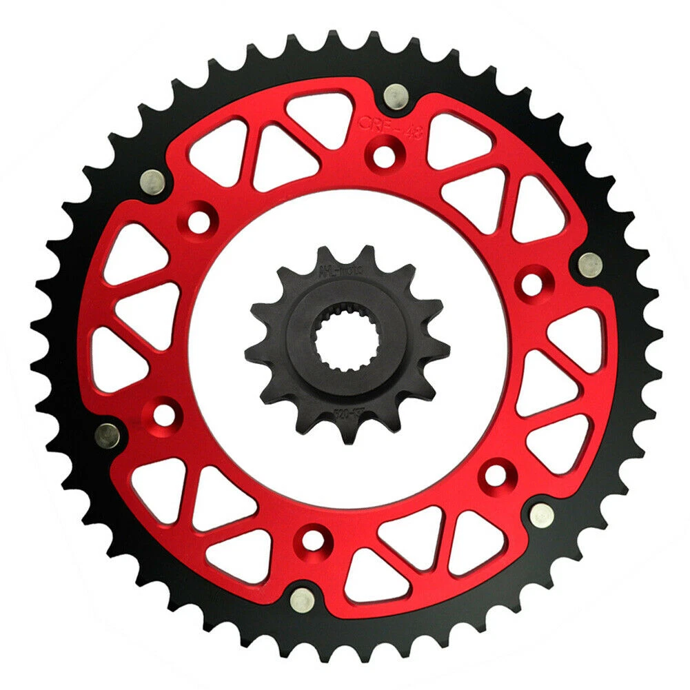 Cadena De Transmisión Con Junta Tórica Para Honda CRF450R 2002-2012 - Color Rojo, 520 Pitch, 120 Eslabones