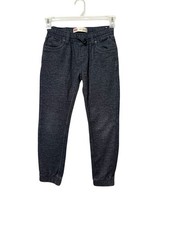 Levi  s Knit Jogger Pants Boys M 10/12 Blue Pull On Fleece Lined