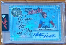 2025 Leaf Metal Happy Holidays Mike Schmidt Hall-Marks Autograph #1/3 Phillies