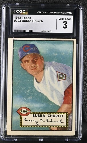 1952 Topps Bubba Church #323 High Number - Graded CGC 3 Very Good - 6070399033 - Picture 1 of 2