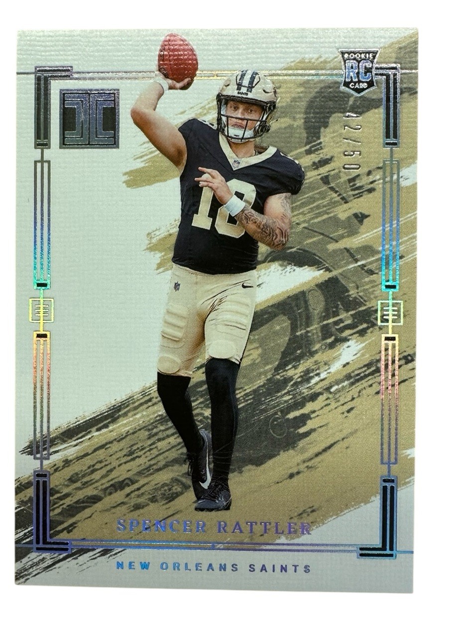SPENCER RATTLER 2024 Panini Impeccable #96 Silver RC /50 New Orleans Saints NFL