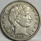 1902-O Barber Half Dollar, XF, New Orleans Mint