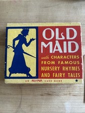 Vintage E.E. Fairchild OLD MAID Card Game Nursery Rhyme Fairy Tales 1940 s