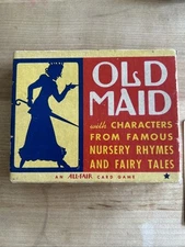 Vintage E.E. Fairchild  OLD MAID Card Game Nursery Rhyme Fairy Tales  1940’s