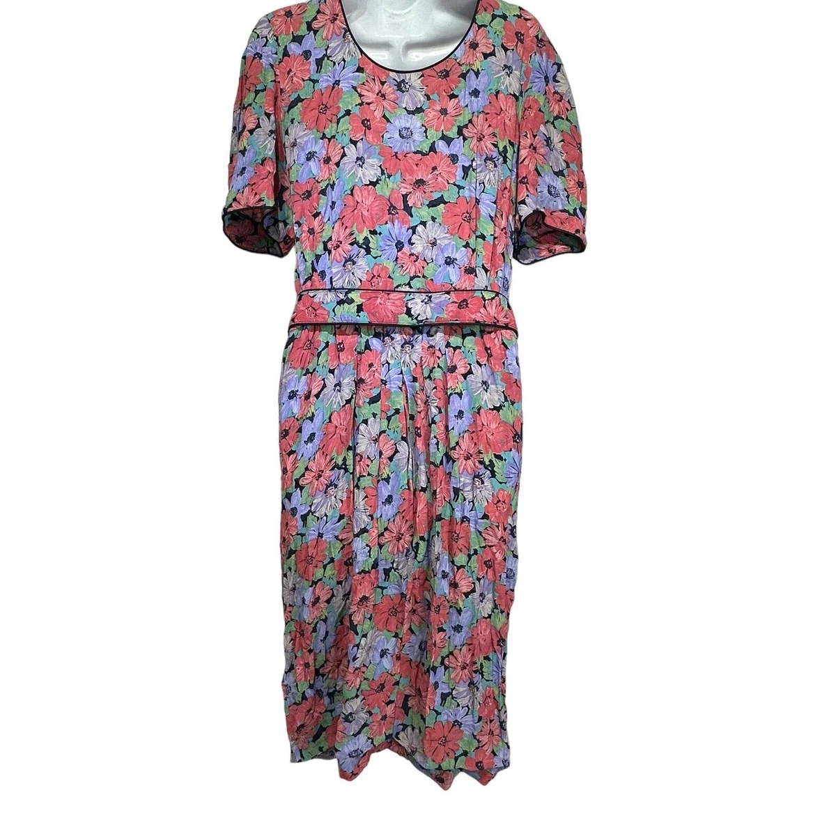 women's a line black dress Karen Kane Three Quarter Sleeve A Line Dress, XL, Black main image 0