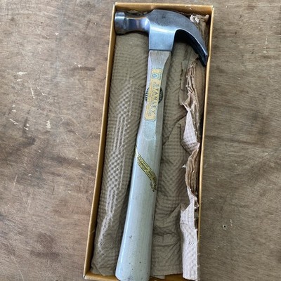 Vintage Stanley 100 Plus Claw Hammer NOS New Old Stock In Box Mint Decals 