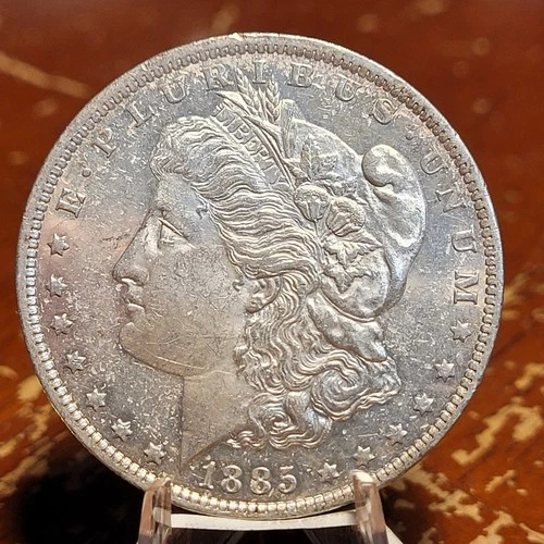 US Silver Coin-1885 O MORGAN SILVER DOLLAR Super Nice High Grade