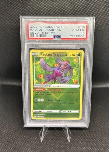 POKEMON PSA 10 2022 SWSH Silver Tempest Radiant Tsareena 016/195 Holo