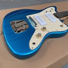 Blue Jazzmaster Electric Guitar 6 String HH P90 Custom Solid Wood Free Ship