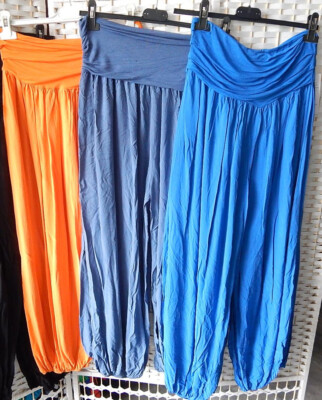 ITALY MODA bequeme AladinHaremsHose PLUDERHOSE PumpHose**HELLBLAU***Gr:38/42