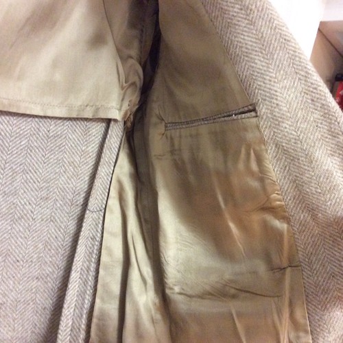 Andhurst Mens Blazer Size 43 R Light Brown Wool Collared Two Button 77 - Picture 7 of 7