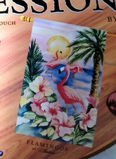 Impressions "Flamingos" Garden / House Flag 28"x40" NEW Sealed