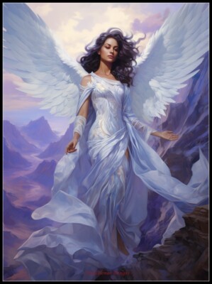 The Mountain Angel - Chart Counted Cross Stitch Patterns Needlework DMC Color