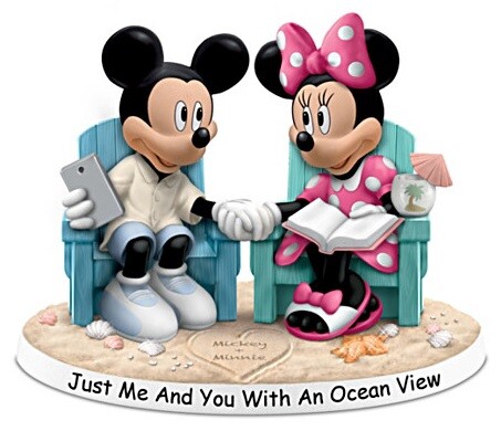 Disney Just Me And You With An Ocean Beach Bradford Exchange Figurine - Picture 1 of 1