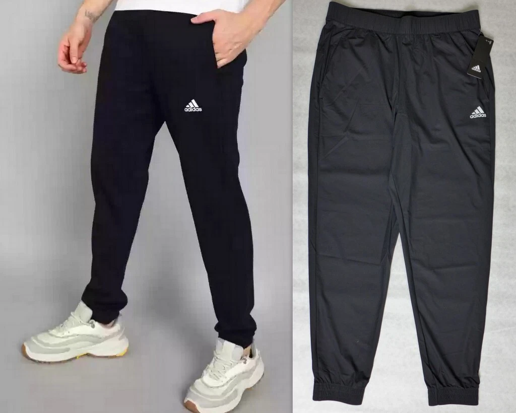 ADIDAS Drawsring Waist Men's Sizes S L Essential Jogger Pants with pockets $75