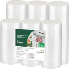 Vacuum Sealer Rolls 11x20ft, 8x20ft – 6 Pack Commercial Grade Food Storage Bags