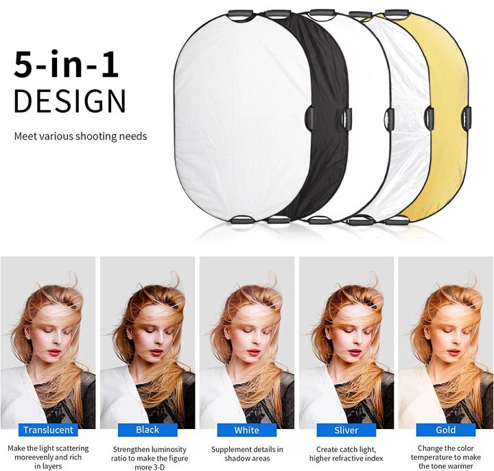 5in1 Light Reflector Handle Photography Collapsible Arm Boom Holder Stand Studio - Image 4 of 4