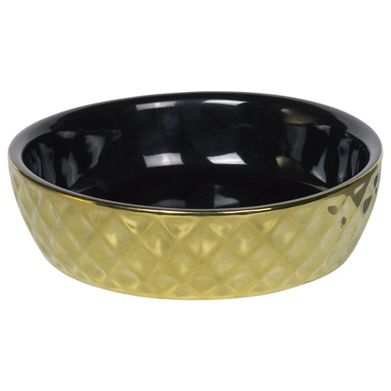 Nobby Katzen Keramik Schale Gold Ø14cm Schwarz-Gold 250ml Futternapf - Bild 1 von 1