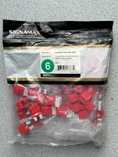 NEW 25 Pack Signamax KJ458MT25-C6C-RD CAT6  High-Density Keystone Jacks RED Lot