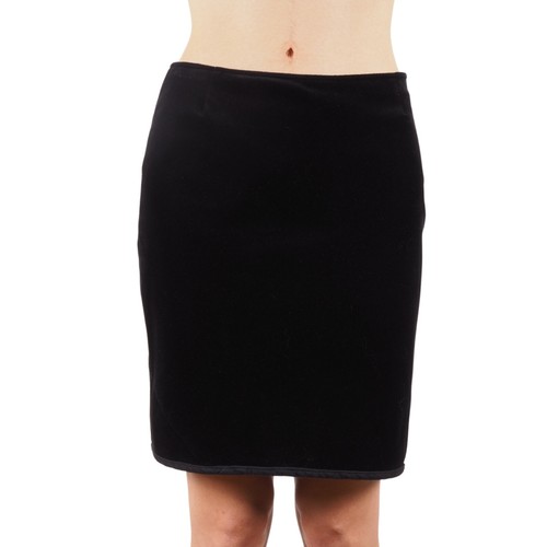 Helmut Lang, Helmut Lang Vintage 90s Women's Black Velour Pencil Skirt Size IT 40 / US 4