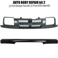 Front Bumper Face Bar Primed And Grille Assembly Kit For 2000-2001 Nissan Xterra