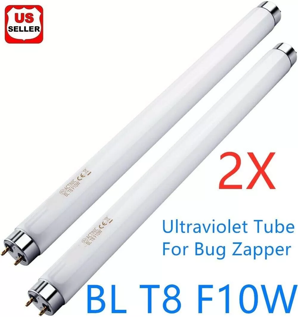 2X10W Replacement Bulb UV T8 Lamp Light 20W Mosquito Killer Insect Zapper 13inch