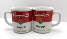 2 Vintage 1981 Campbell'sCondensed Soup Coffee Mug Cups Genuine PorcelainCorning