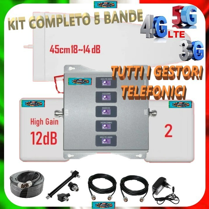 Amplificatore Segnale Cellulare 5 Bande - Ripetitore 2G/3G/4G Per Casa - Foto 11
