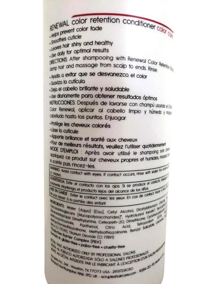 Scruples Renewal Color Retention Shampoo & Conditioner 33.8 Oz Pack of 2 - Image 4 of 4
