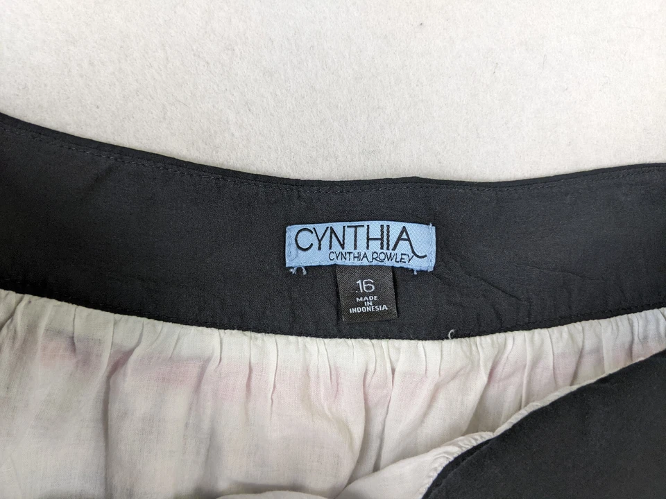 CYNTHIA ROWLEY - FALDA MUJER PNK AZUL BLANCO RAYAS ALGODÓN LÍNEA A - TALLA 16 Foto 4 de 4