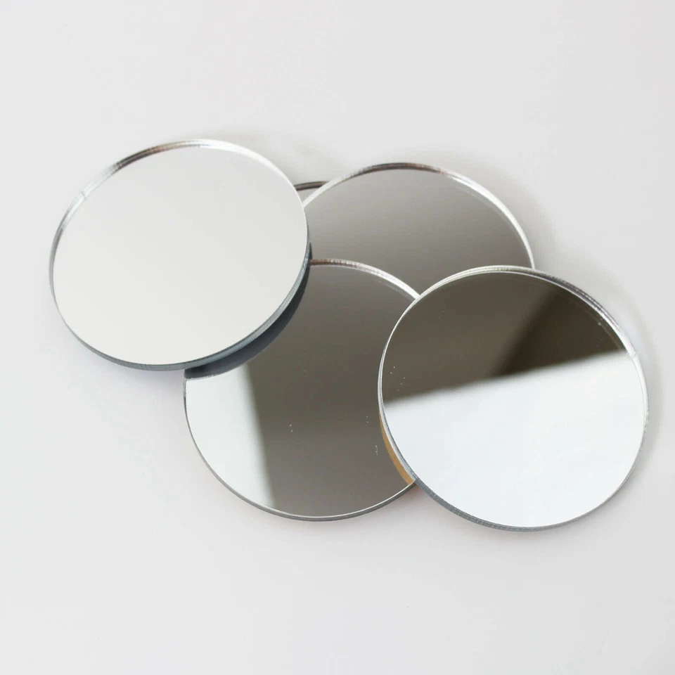 6 x Mirror Circle Acrylic Mirror Disc Shatter Resistant Wall Decor Wedding Craft