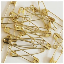 Safety PINS Size 3 (2") GoldTone Bulk PK/100 Made in USA